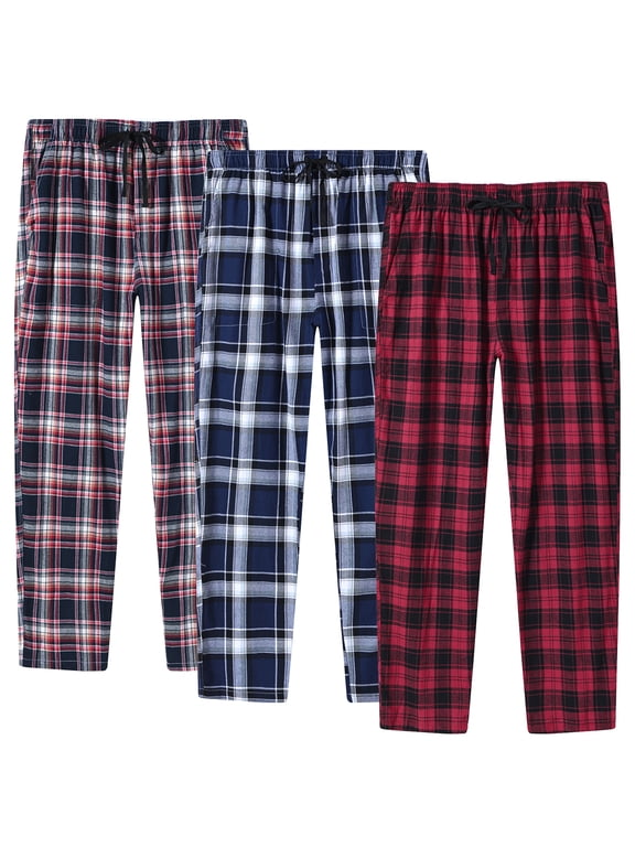 Women's Cotton Pajama Pants Microfleece Loungewear Sleep Bottoms 3PACK