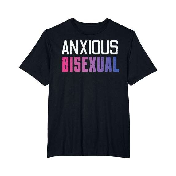 YISAN Anxious Bisexual Bi Pride Flag Bisexuality Lgbtq Women Men T-Shirt-M