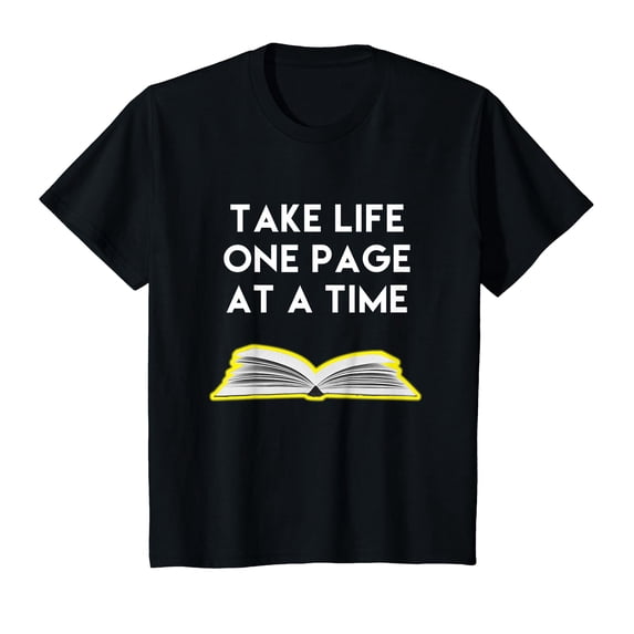 YISAN Book Lover Reading Teacher Bookworm Librarian Book Club T-Shirt-XS