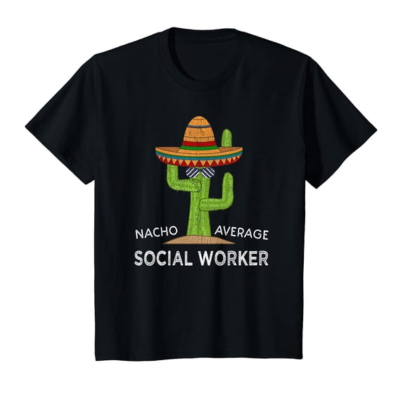 YISAN Funny Social Work Worker Humor Saying T-Shirt-S
