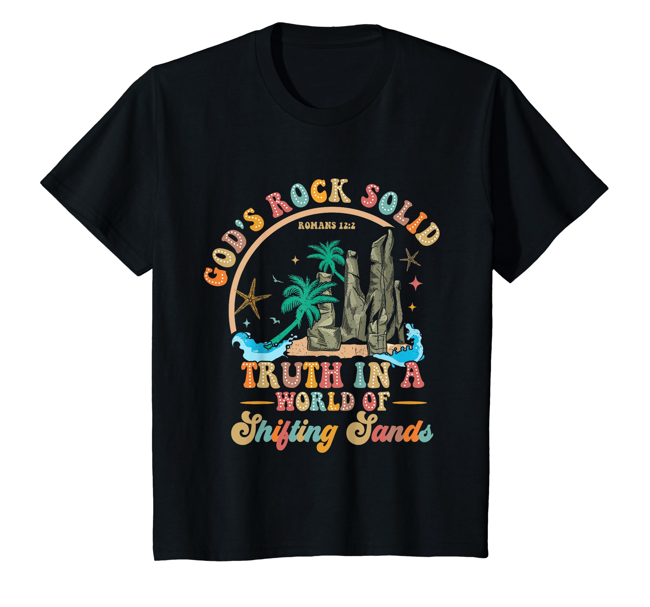 YISAN God's Rock Solid Breaker Rock Beach VBS 2024 Christian T-Shirt-XS ...