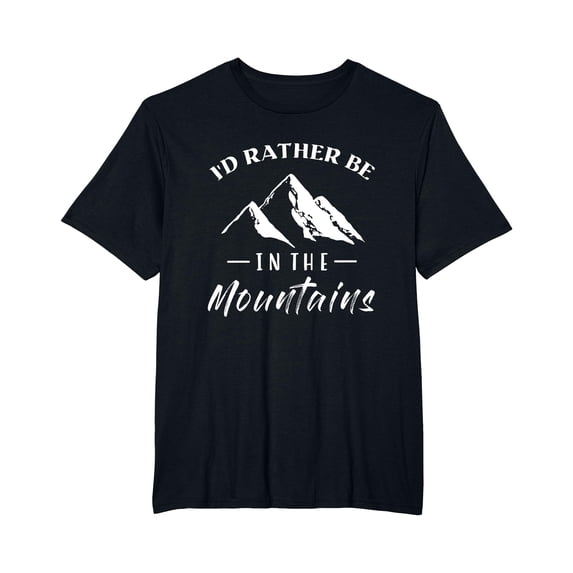 YISAN Id rather be in the Mountains T-Shirt Biking Hiking Climbing T-Shirt-XL