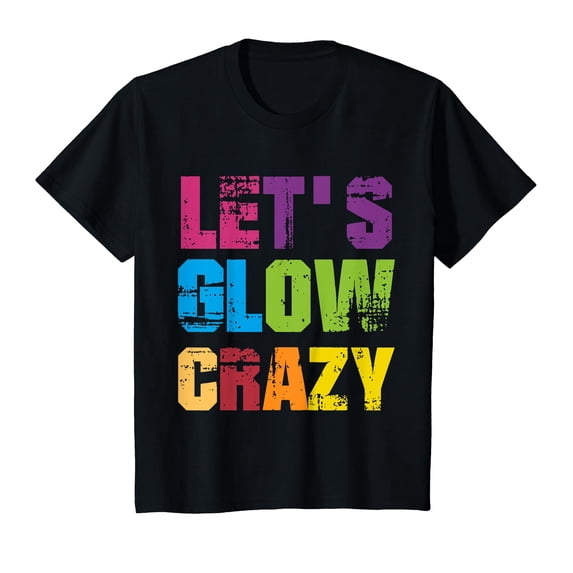 YISAN Lets A Glow Crazy Retro Colorful Quote Group Team Tie Dye T-Shirt-2XL