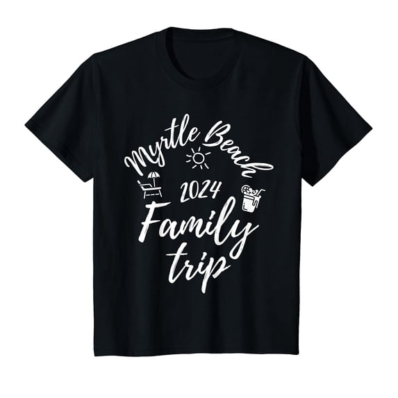 YISAN Myrtle Beach Family Trip 2024 Vacation Fun Matching Group T-Shirt-XS
