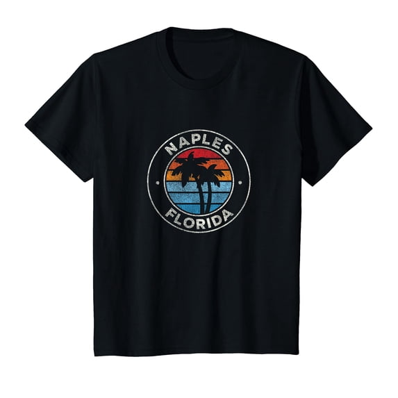 YISAN Naples Florida FL Vintage Graphic Retro 70s T-Shirt-4XL