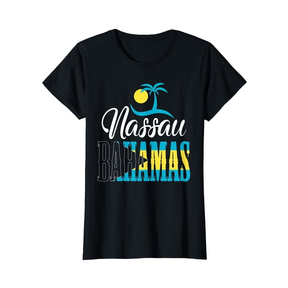 YISAN Nassau Bahamas Vintage Printed Sunset gift T-Shirt-XL