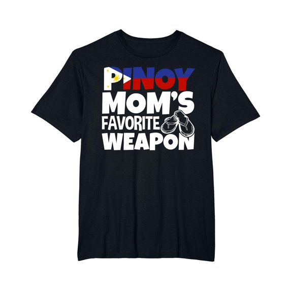 YISAN Pinoy Mom's Favorite Weapon - Funny Filipino Shirt-XL