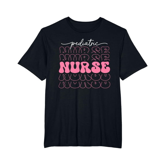 YISAN Retro Pediatric Nurse Cute Valentines Day Hearts Stethoscope T-Shirt-XL