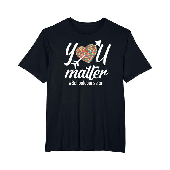 YISAN School Counselor You Matter Heart T-Shirt-L