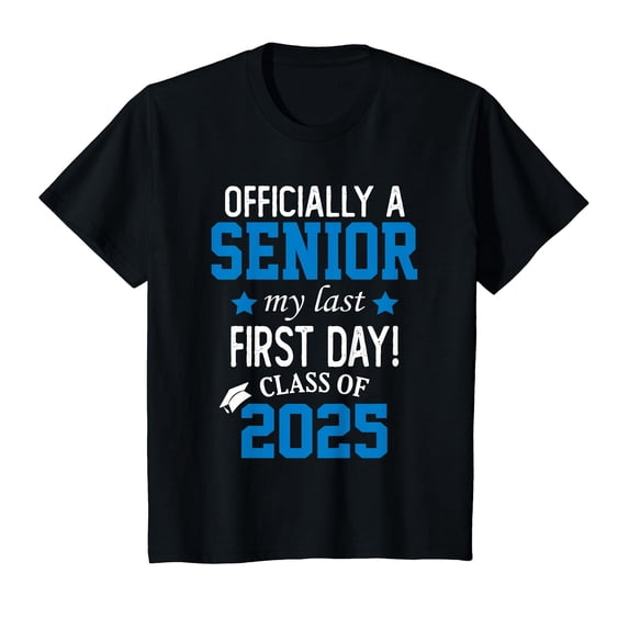 YISAN Senior 2025 Graduation My Last First Day Of Class Of 2025 T-Shirt-5XL