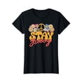thumbnail image 1 of YISAN Stay Groovy, Retro 70s 80s Floral Graphic Mama Mom Smile T-Shirt, 1 of 3