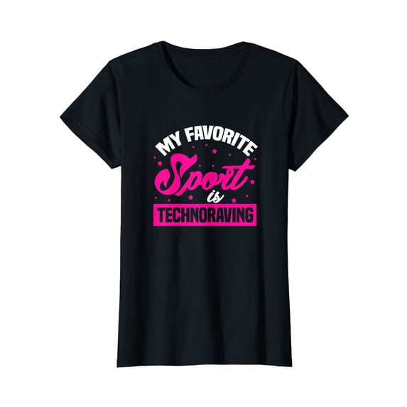 YISAN Techno Music Raver Funny My Favorite Sport Is Techno Raving T-Shirt-4XL