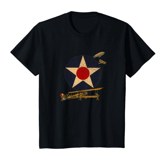 YISAN U.S. Air Service - Vintage/Distressed U.S. Air Force Design T-Shirt-M