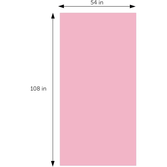 YISIGE-2 Rectangular Tablecloths, BPA-Free Plastic, 54 x 108 Inch, Disposable or Reusable Table Cover for Parties, Picnic & Outdoor, Light Pink (2 Pack, Individually Wrapped)