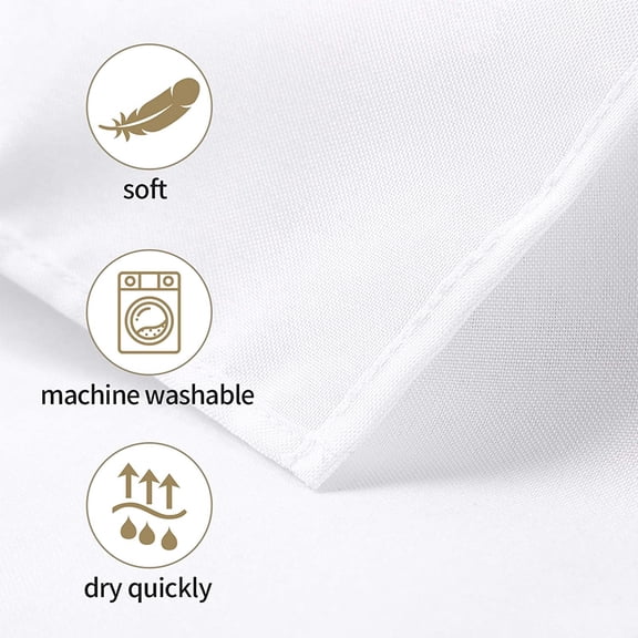 YISIGE-2pack 70x70 Inch White Square in Polyester Fabric Tablecloth for Wedding,Banquet,Restaurant and Parties