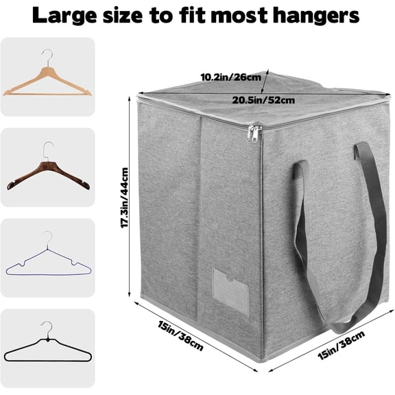 YISIGE-Clothes Hanger Organizer Bag-Rigid, Hanger Storage Containers with Lid, Large Hanger Holder Separate Triangle Hanger Caddy Organizer Box for Closet Tidier Laundry Rooms Wardrobe Drying Rack