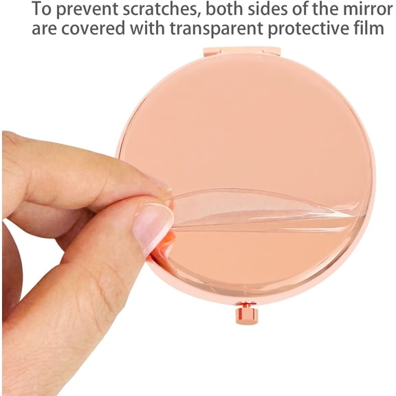 YISIGE-Compact Mirror Round 2.6 Metal Double Sided 1X/2X Engraved Pocket Mirror Gifts for Sister (RGSr01)