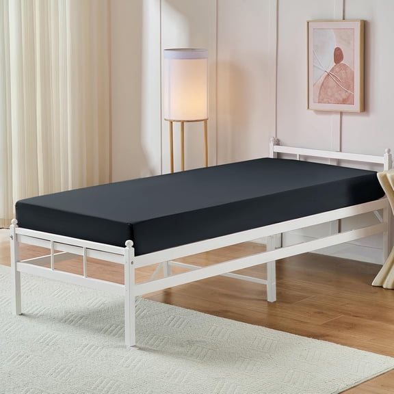 YISIGE-Cot Fitted Sheet, 31 x 75 Inch Charcoal Black Cot Sheets, Ultra Soft and Breathable Microfiber Bed Cover Snug Fit for Narrow Twin/RV Bunk/Camper Bunk/Guest Beds/Trifold Mattress