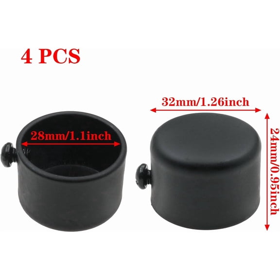 YISIGE-Curtain Rod Ends Window Curtains Rod End Cap Metal Sealing Finial Caps for 1.1 inch (28 mm) Diameter Curtain Roman Head Black 4 PCS
