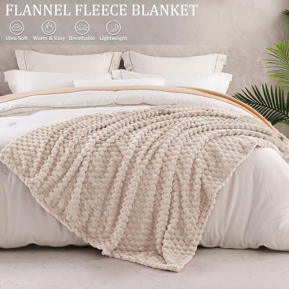 YISIGE-Fleece Throw Blanket for Couch, Extra Large Fuzzy Camel Bed Blankets, Soft Cozy Plush Sofa Throws for All Seasons, 50x70 Inches