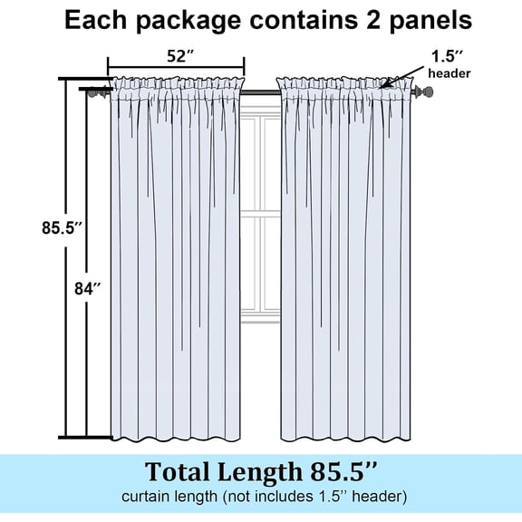 YISIGE-Semi Sheer Charcoal Grey Curtains 84 Inches Long 2 Panels, Light Filtering Geometric Jacquard Clip Textured Sheer Curtains for BedroomModern Elegant Window Curtains Drapes52x84 inch
