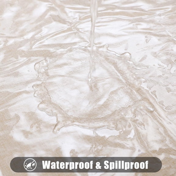 YISIGE-Square Table Cloth 60x60 Inch, Waterproof Wipeable Vinyl Tablecloths Protector, Oil Spill Proof Plastic Table Cover for Dining, Picnic, Camping, Outdoor, Clear