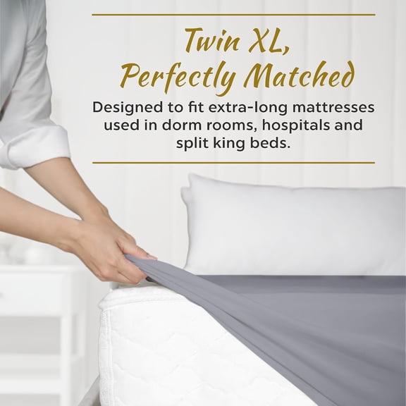 YISIGE-Ultra Soft Microfiber Full XL Fitted Sheets (2-Pack)  1800 Thread Count, Deep 15 Pocket, Wrinkle-Resistant, Hypoallergenic, Breathable, Fits 54 x 80 Extra Long Full Be
