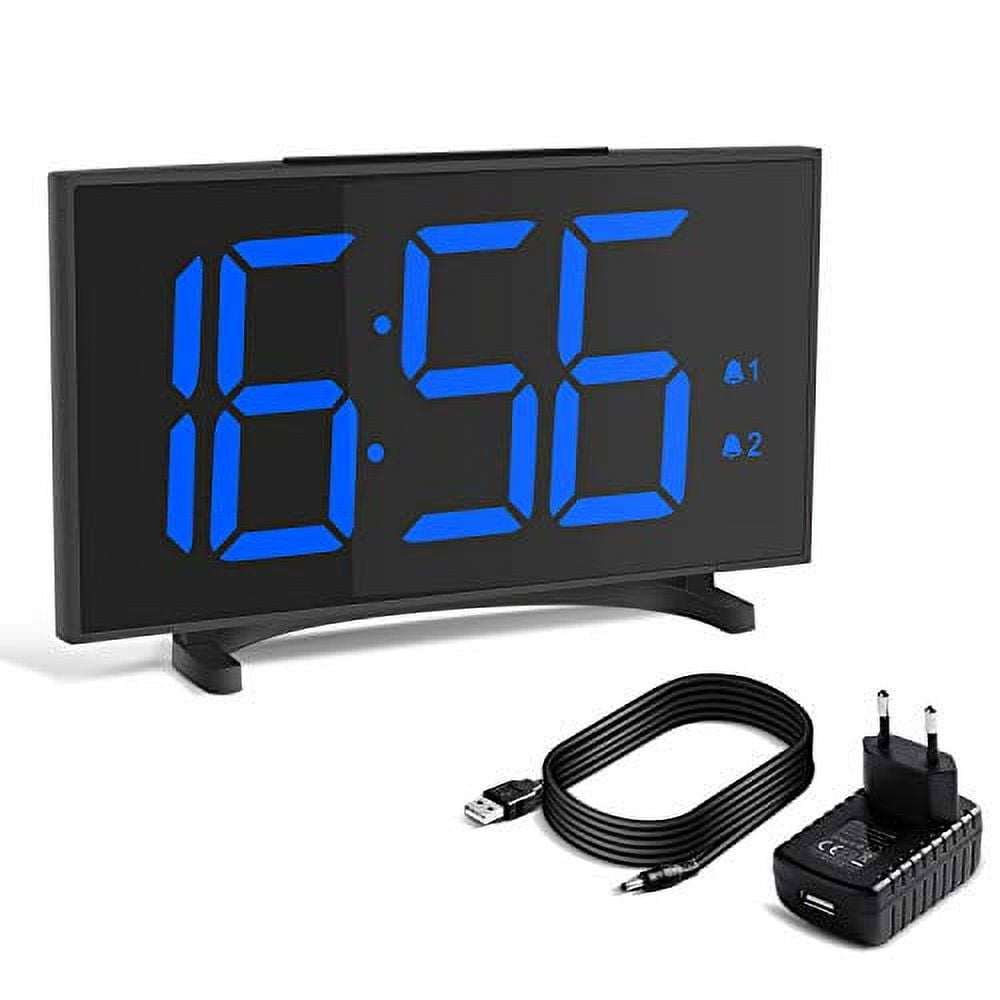 YISSVIC Digital Alarm Clocks for Bedrooms 6.5 Inches LED Clock with