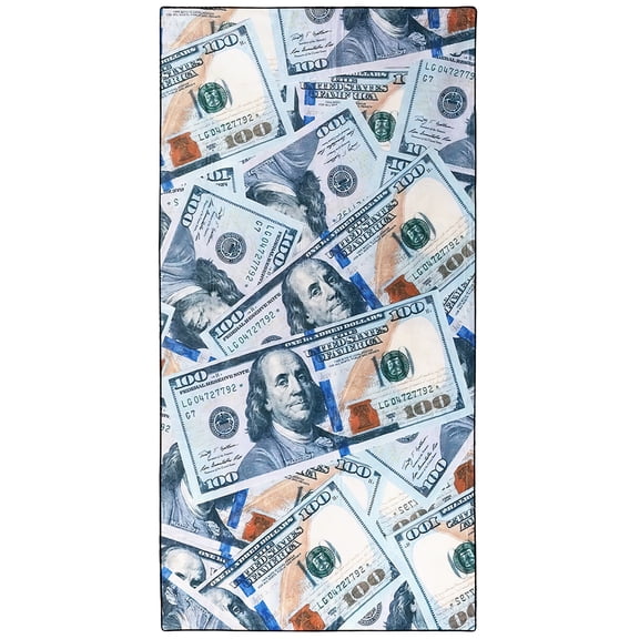 YISUEMI 100 Dollar Washington Money Beach Towel Oversized 36"x72" Quick Dry Sand Free Leopard Print Beach Towels Soft Lightweight Microfiber Towels for Swim Pool Camping Travel