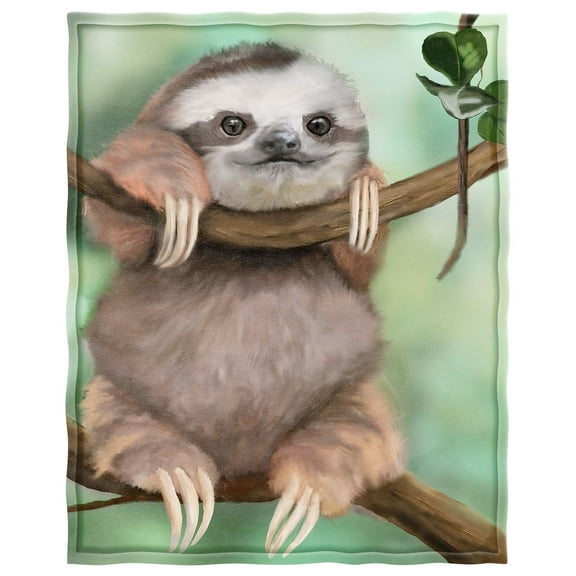 YISUEMI 50x60 inches Blanket Throw Comfort Warmth Soft Plush Throw for Couch Cute Sloth Animal