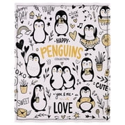 YISUEMI 60x80 inches Blanket Throw Comfort Warmth Soft Plush Throw for Couch Cartoon Happy Penguin Kids