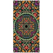 YISUEMI Colorful Mandala Flowers Vines Beach Towel Oversized 36"x72" Quick Dry Sand Free Beach Towels Soft Lightweight Microfiber Towels for Swim Pool Camping Travel
