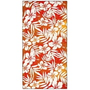 YISUEMI Red Hibiscus Flower Tropical Plant Beach Towel Oversized 36"x72" Quick Dry Sand Free Leopard Print Beach Towels Soft Lightweight Microfiber Towels for Swim Pool Camping Travel