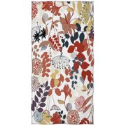 YISUEMI Super Soft Plush Cotton Print Beach Bath Autumn Red Flowers Plants27x55 inch