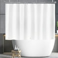 thumbnail image 1 of YISURE Short Shower Curtain Liner 70x48inch Plain White RV Curtain for Bathroom, 1 of 5