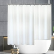 YISURE White Shower Curtain for Clawfoot Tub 180x70 Wrap Around PEVA Curtain Liner with Magnets