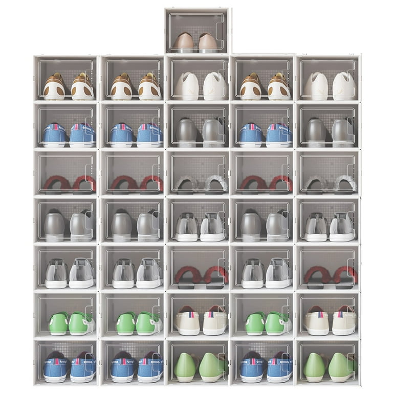 56 Pack Shoe Boxes Clear Plastic Stackable, Shoe Organizer For Closet, Hat  Organizer Closet Shoe Organizer Shoe Box, Shoe Storage Boxes Plastic Shoe  Boxes With lids, Clear Shoe Boxes Stackable - Yahoo Shopping