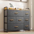 thumbnail image 1 of YITAHOME 7 Drawers Dresser, Dark Gray, Fabric Storage Tower with Wooden Top Shelf, 1 of 9