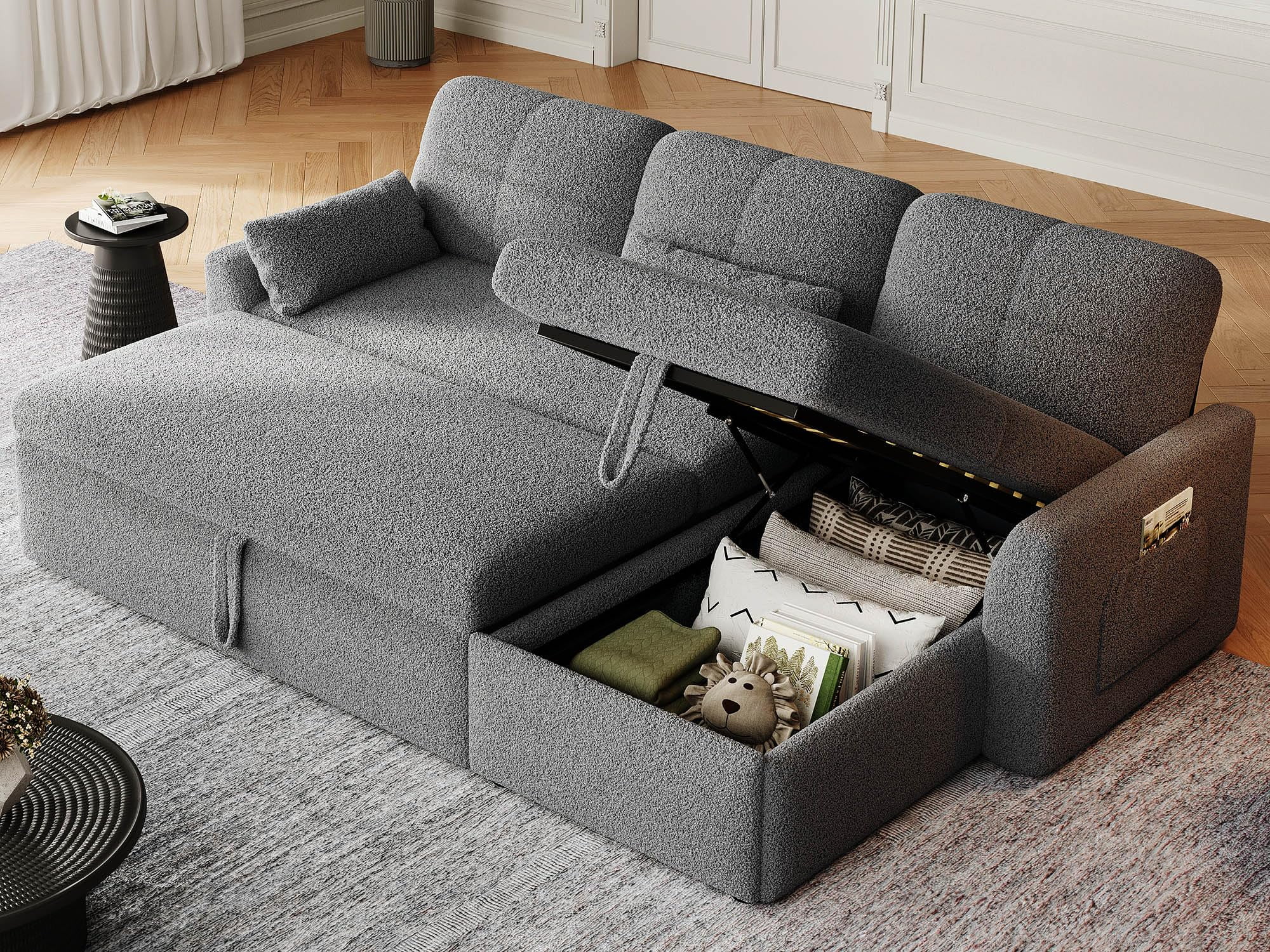 YITAHOME 86" Sleeper Sofa, 2 in 1 Convetible Sofa Bed with Pull Out ...