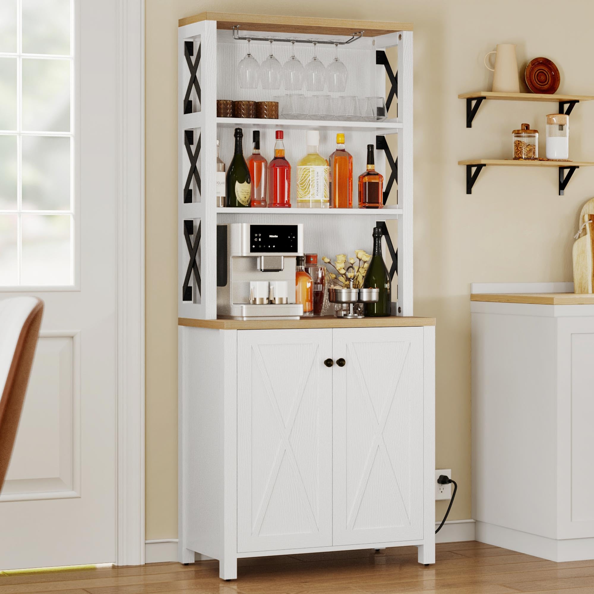 YITAHOME Bar Wine 67" Tall Kitchen Storage with Wine