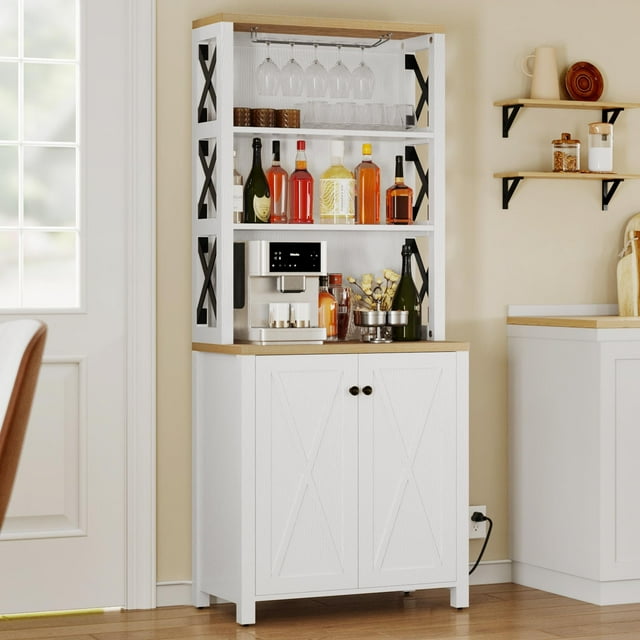 YITAHOME Bar Wine 67" Tall Kitchen Storage with Wine