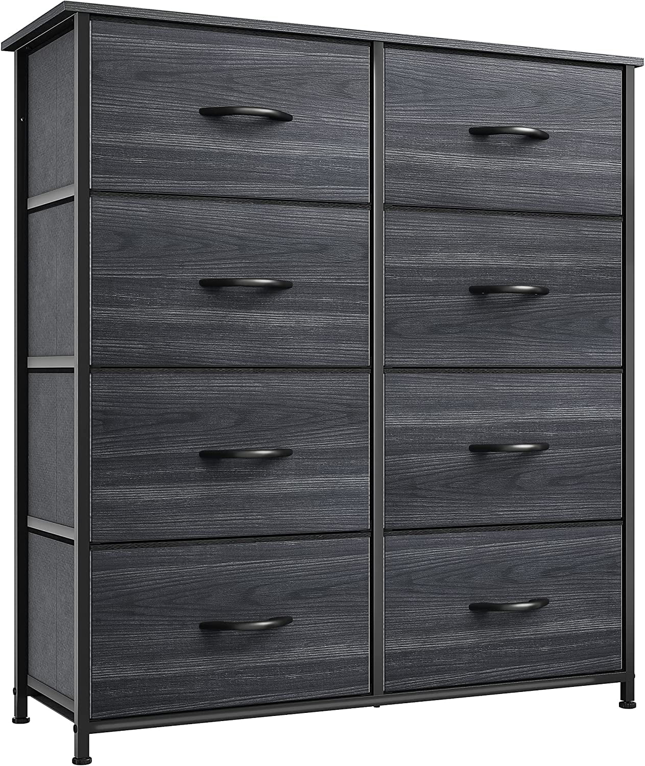 YITAHOME Fabric Dresser for Bedroom, Tall Storage Dresser with 8 Drawers,  Black Dresser & Chest of Drawers, Storage Drawer Organizer for Closet,  Bedroom, Living… in 2023