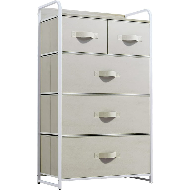 Flkoendmall Storage Cabinet 5 Drawers Dresser Bedside Organizer Tower Chest Room Bedroom, Size: 30×40×84cm