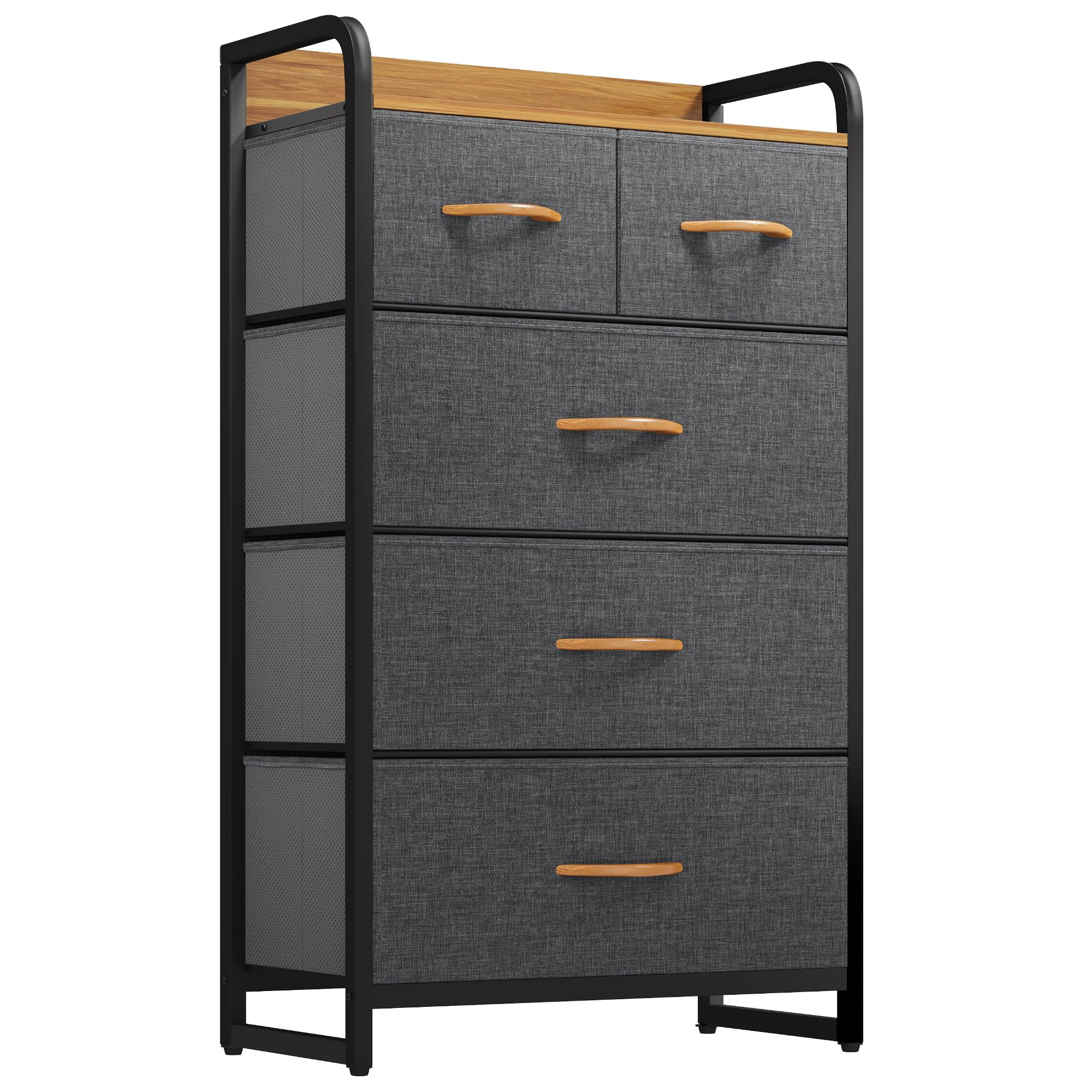 YITAHOME Fabric Dresser with 5 Drawers, Fabric Dresser for Bedroom ...