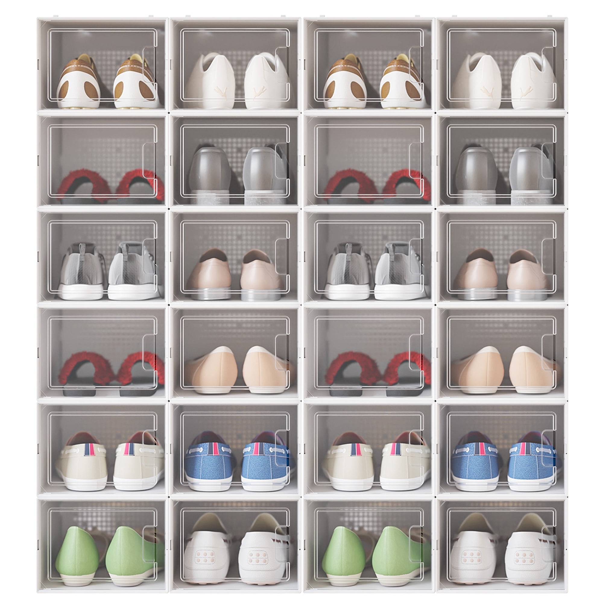 12/24/36pcs Shoe Storage Boxes Shoe Container Organizer Foldable