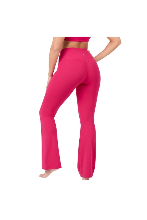 Active UltraLuxe Kick Flare High Waist Legging, Athleisure, 4-Way-Stretch, Raspberry Pink, Size XS-4X