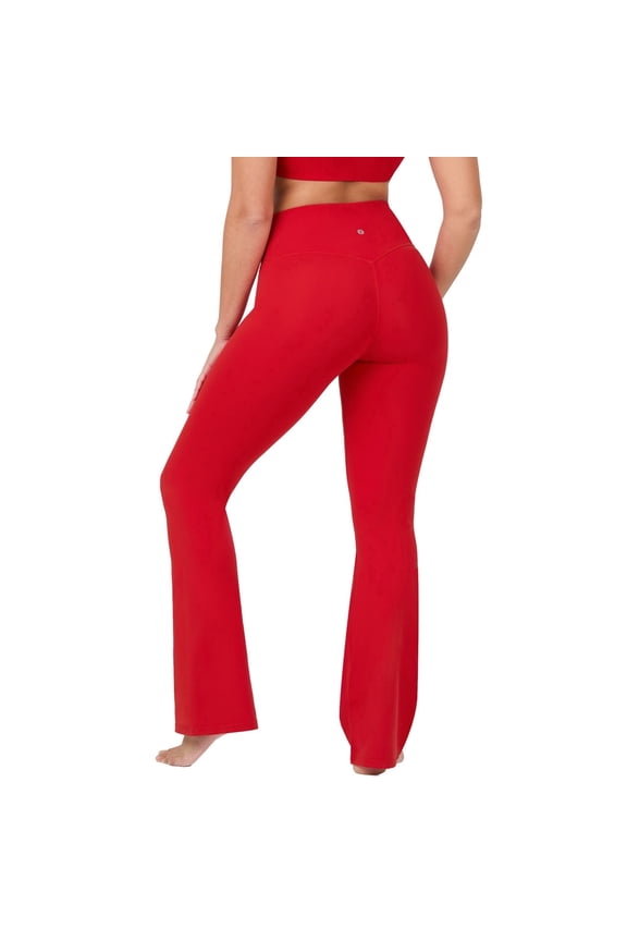 Active Ultraluxe Kick Flare High Waist Legging, Athleisure, 4-Way-Stretch, Heated Red, XL, Petite | 28" Inseam, Size XS-4X