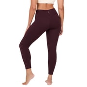 YITTY Active Womens Cold Weather High-Waist Legging, Dark Burgundy, 3X