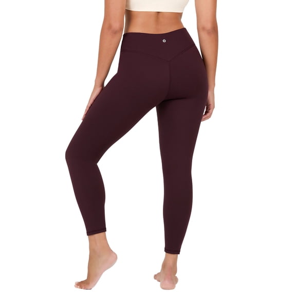 YITTY Active Women's Cold Weather High-Waist Legging, Dark Burgundy, 3X
