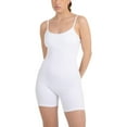 thumbnail image 1 of YITTY Active Women's Seamless Spaghetti Strap Short Jumpsuit – 5" Inseam One-Piece Ribbed Romper, Built-In Bra, Tummy Control,True White, XL, 1 of 6